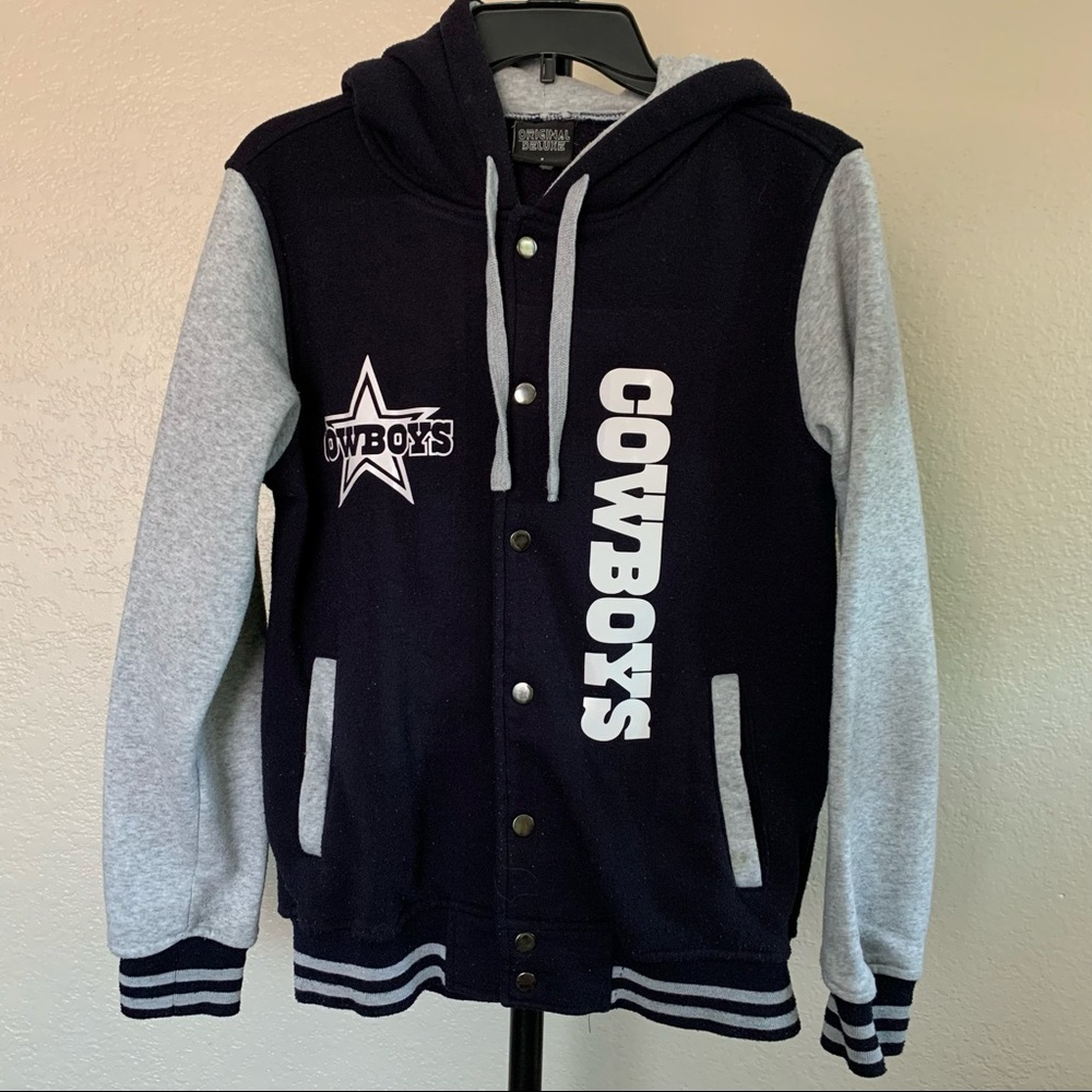 Dallas Cowboys Wool Letterman Jacket With Hoodie Gem